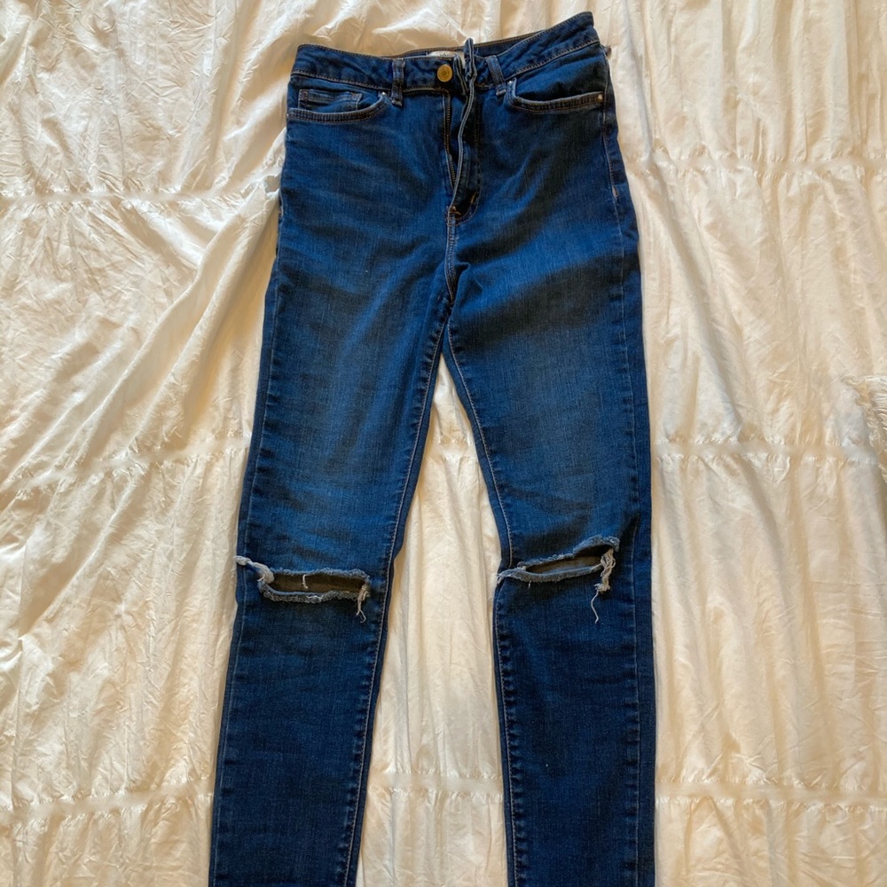 High waist skinny jeans